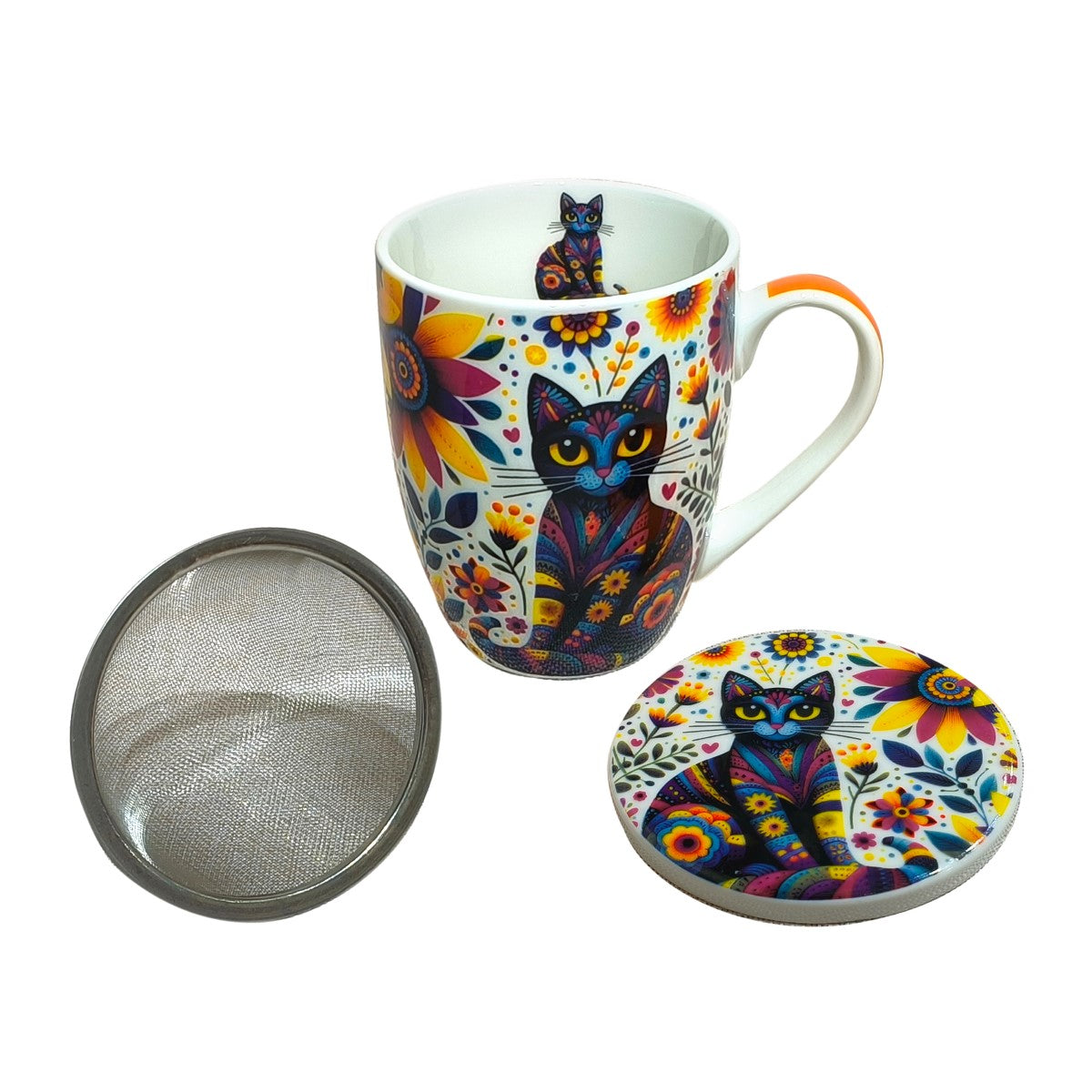 Mug Gato Pop 4 Dif. C/Caja Regalo