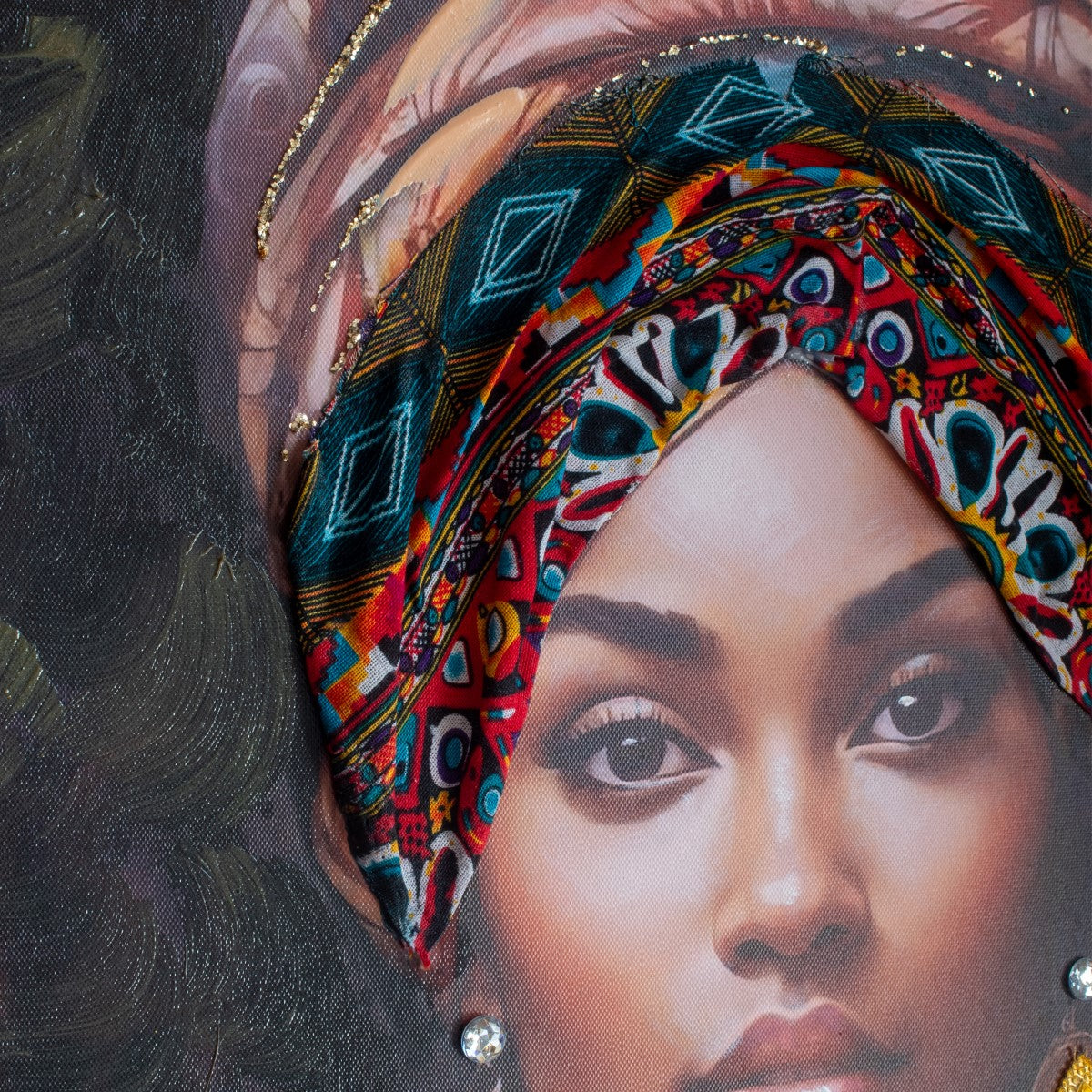 Cuadro Africana 80X80Cm