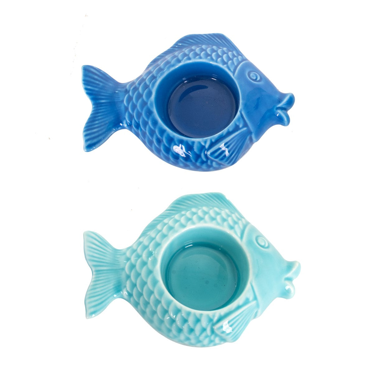 Porta-velas em formato de peixe 2 Dif.