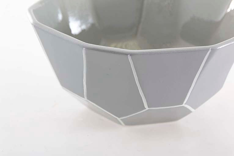 CENTRO DE MESA CERAMICA LACADA 21x21x9 CM
