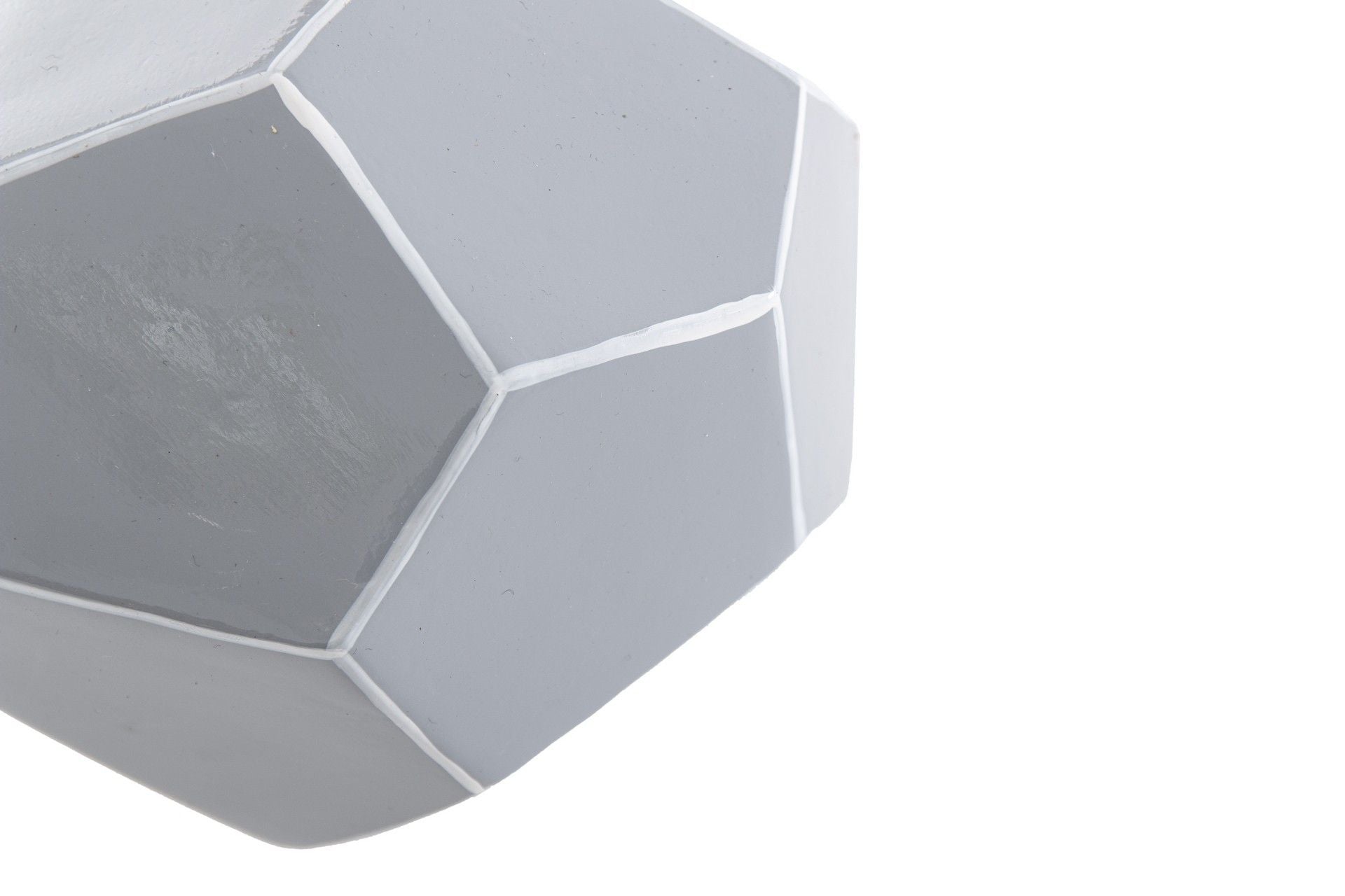 BOLA CERAMICA LACADA GRIS/BLANCO 15x15x15 CM - Min.2 uds