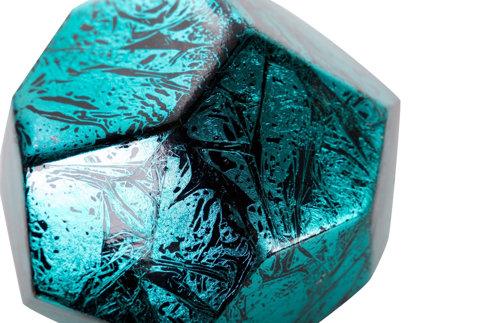 BLACK BLUE LACQUERED CERAMIC BALL 15x15x15 CM - Min.2 units