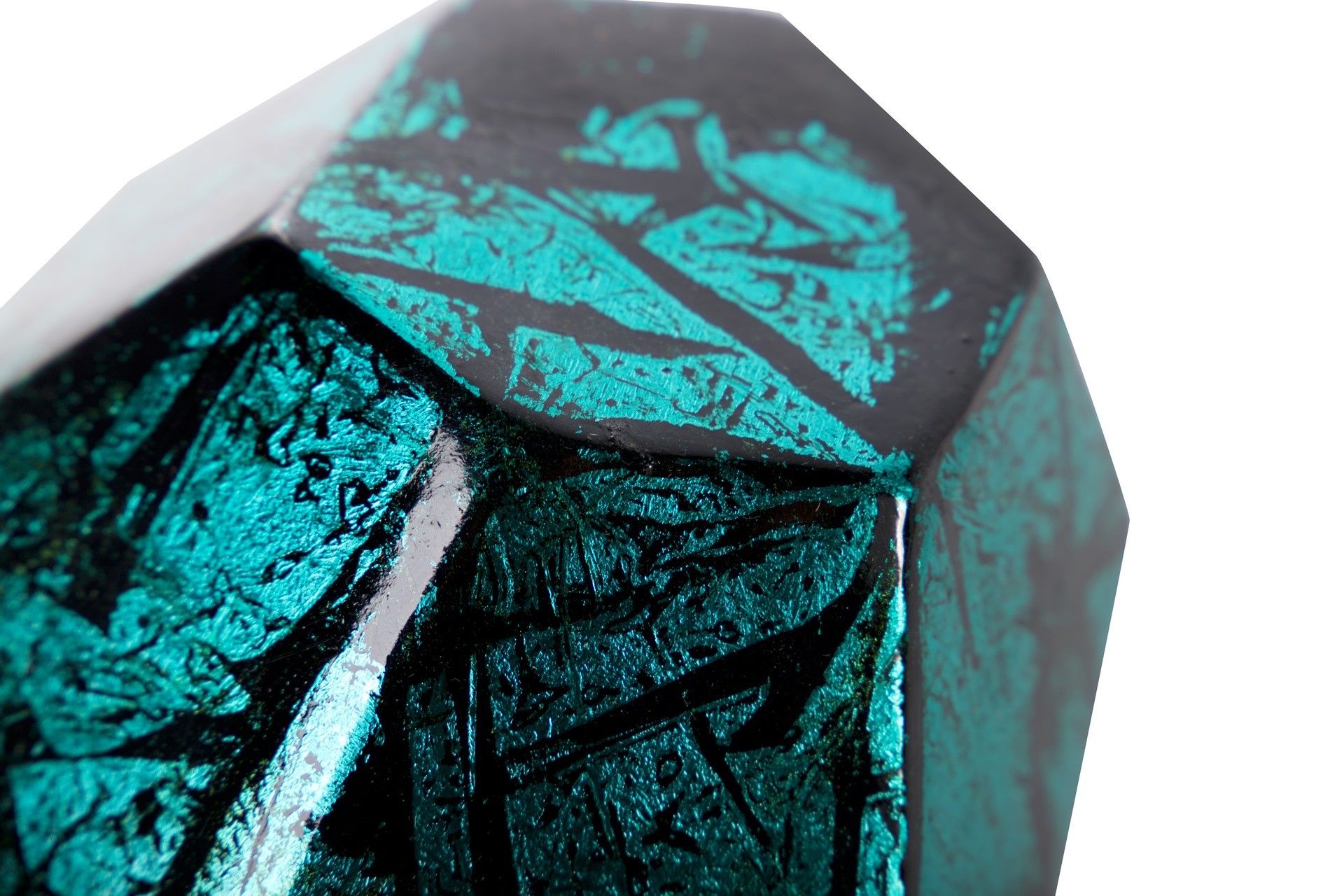 BOLA CERAMICA LACADA NEGRO AZUL 11x11x11 CM - Min.2 uds