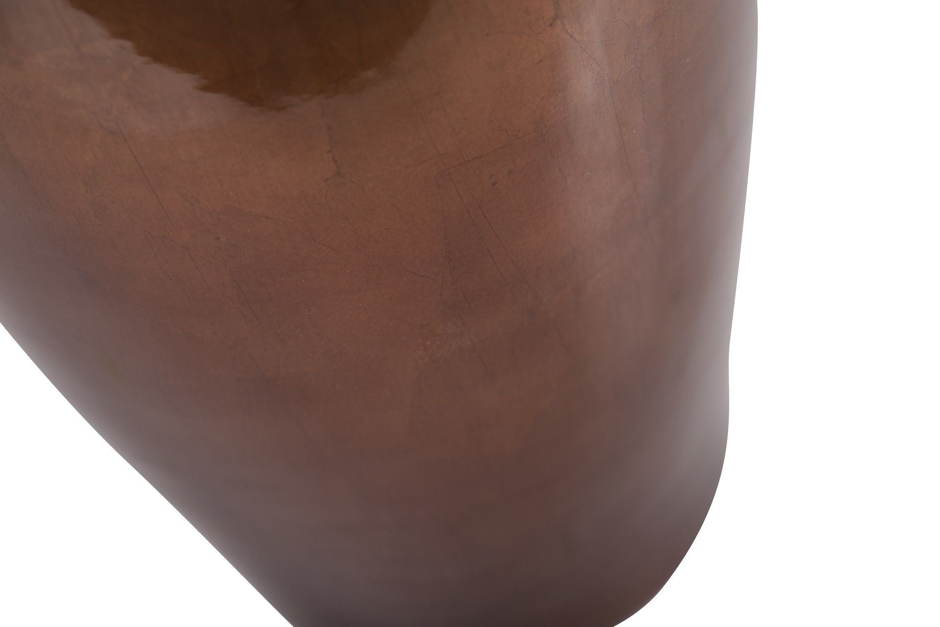 JARRON CERAM. LACADA PLATA MARRON 19,5x19,5x59 CM