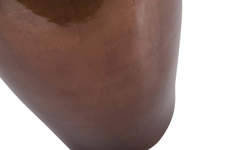 JARRON CERAM. LACADA PLATA MARRON 19,5x19,5x59 CM