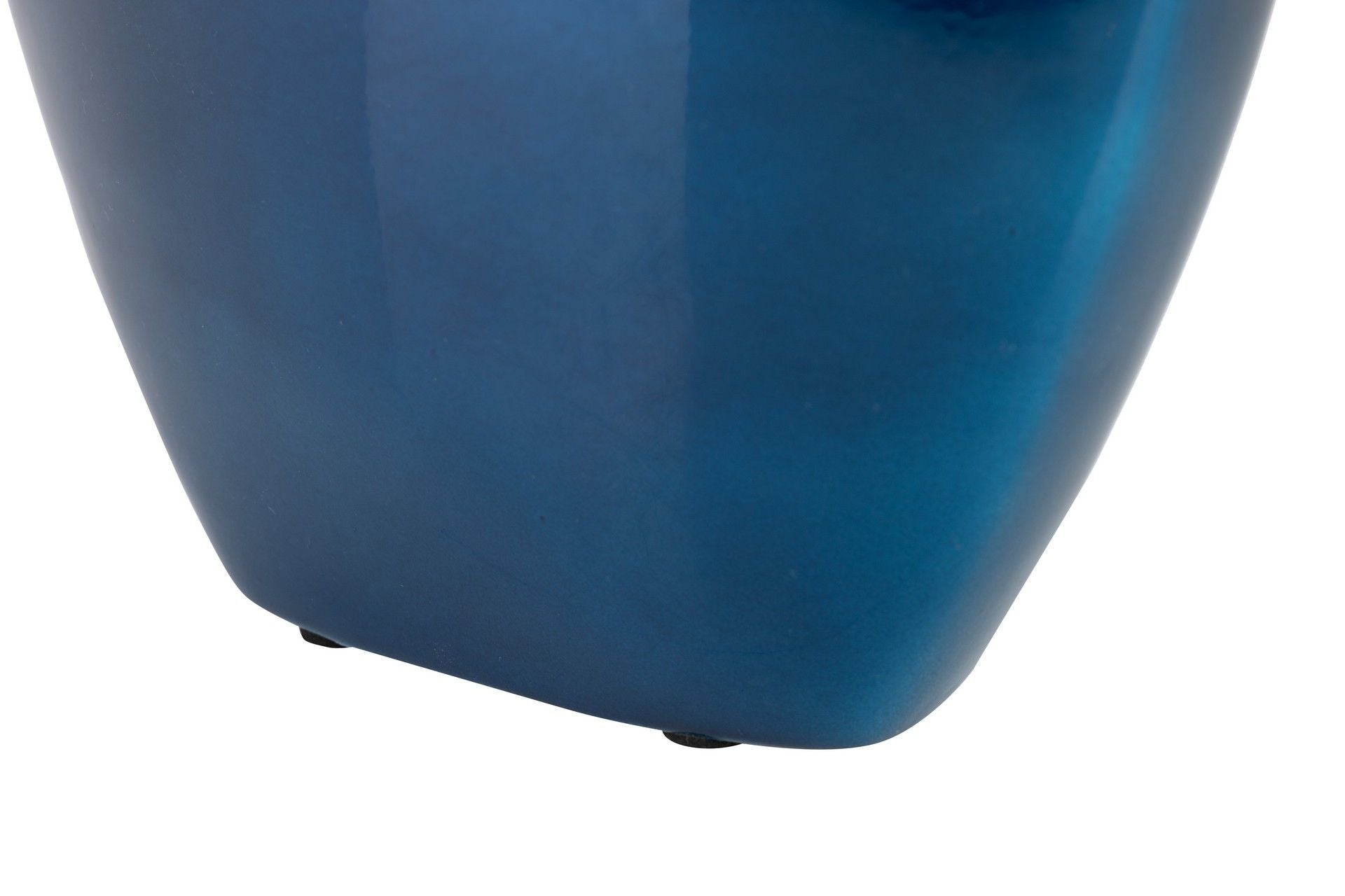 JARRON CERAMICA LACADA AZUL NARANJA 27x12x38 CM