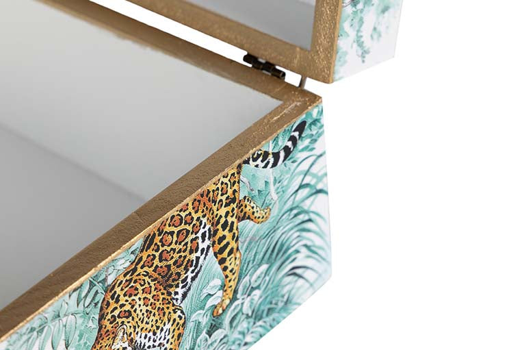 SET 2 LEOPARD BOXES 25x15x11/20x12x8 CM