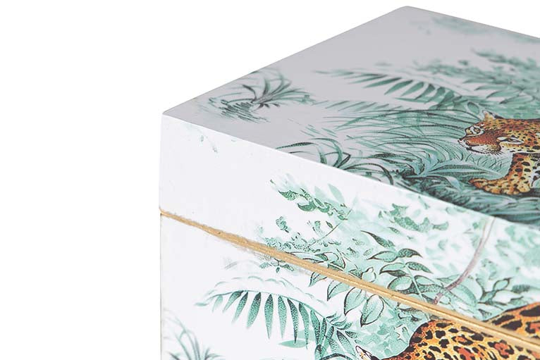 SET 2 LEOPARD BOXES 25x15x11/20x12x8 CM