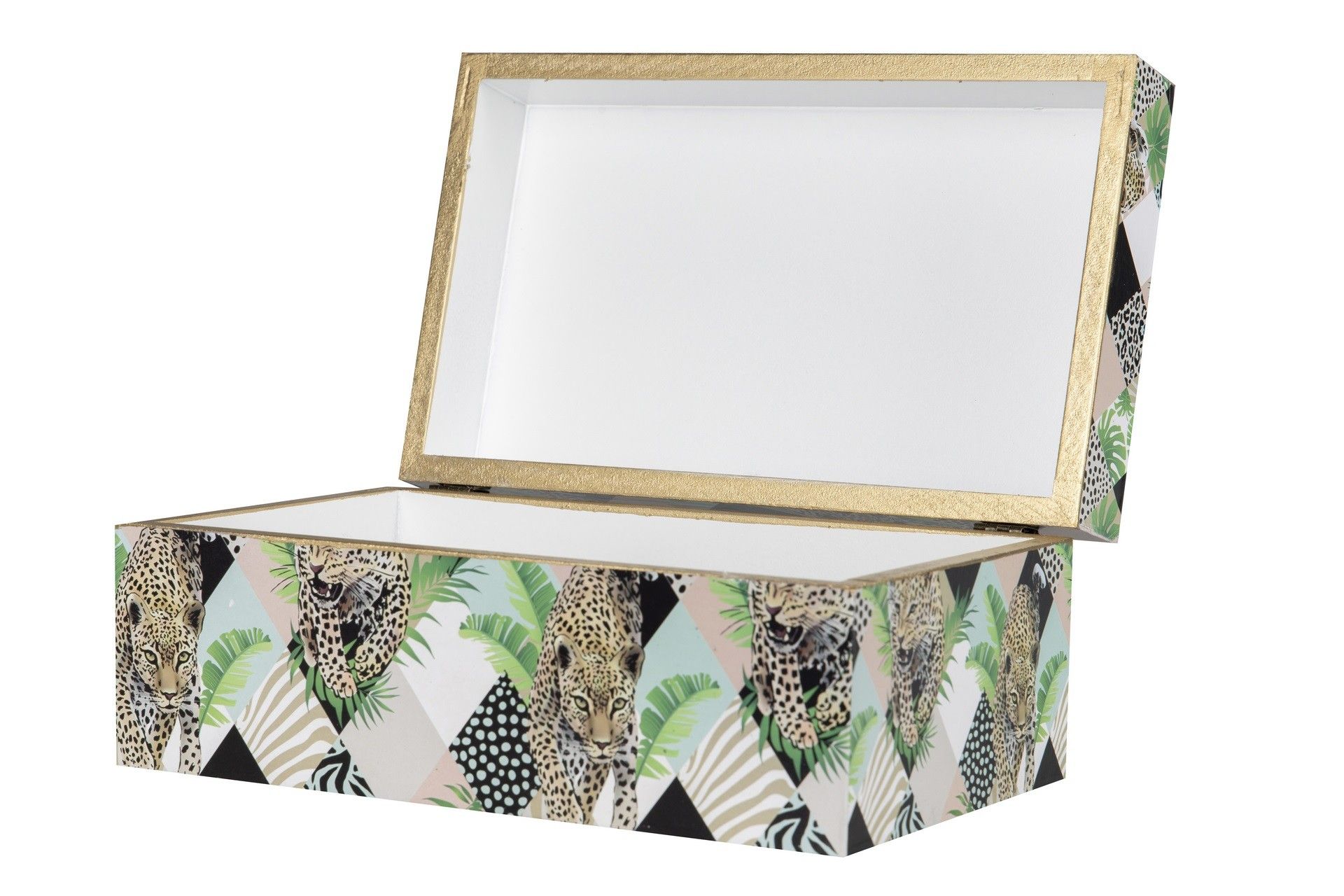 SET 2 LEOPARD BOXES 25x15x11/20x12x8 CM