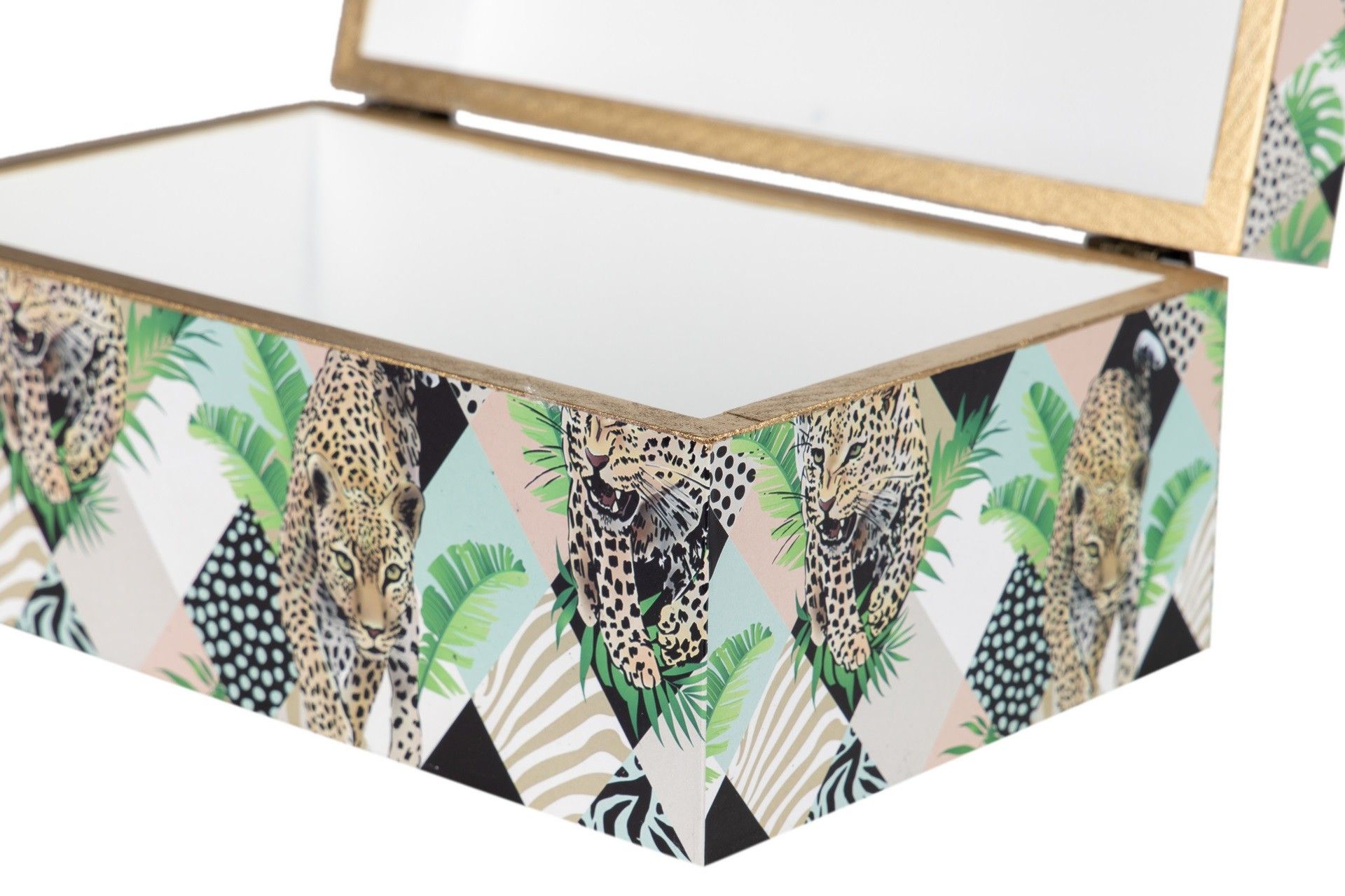 SET 2 LEOPARD BOXES 25x15x11/20x12x8 CM