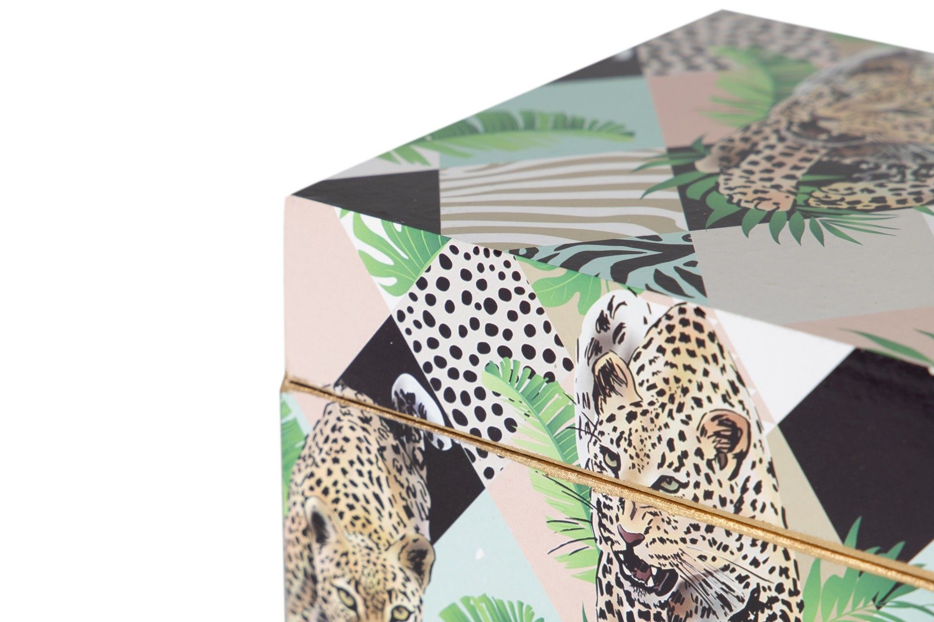 SET 2 LEOPARD BOXES 25x15x11/20x12x8 CM