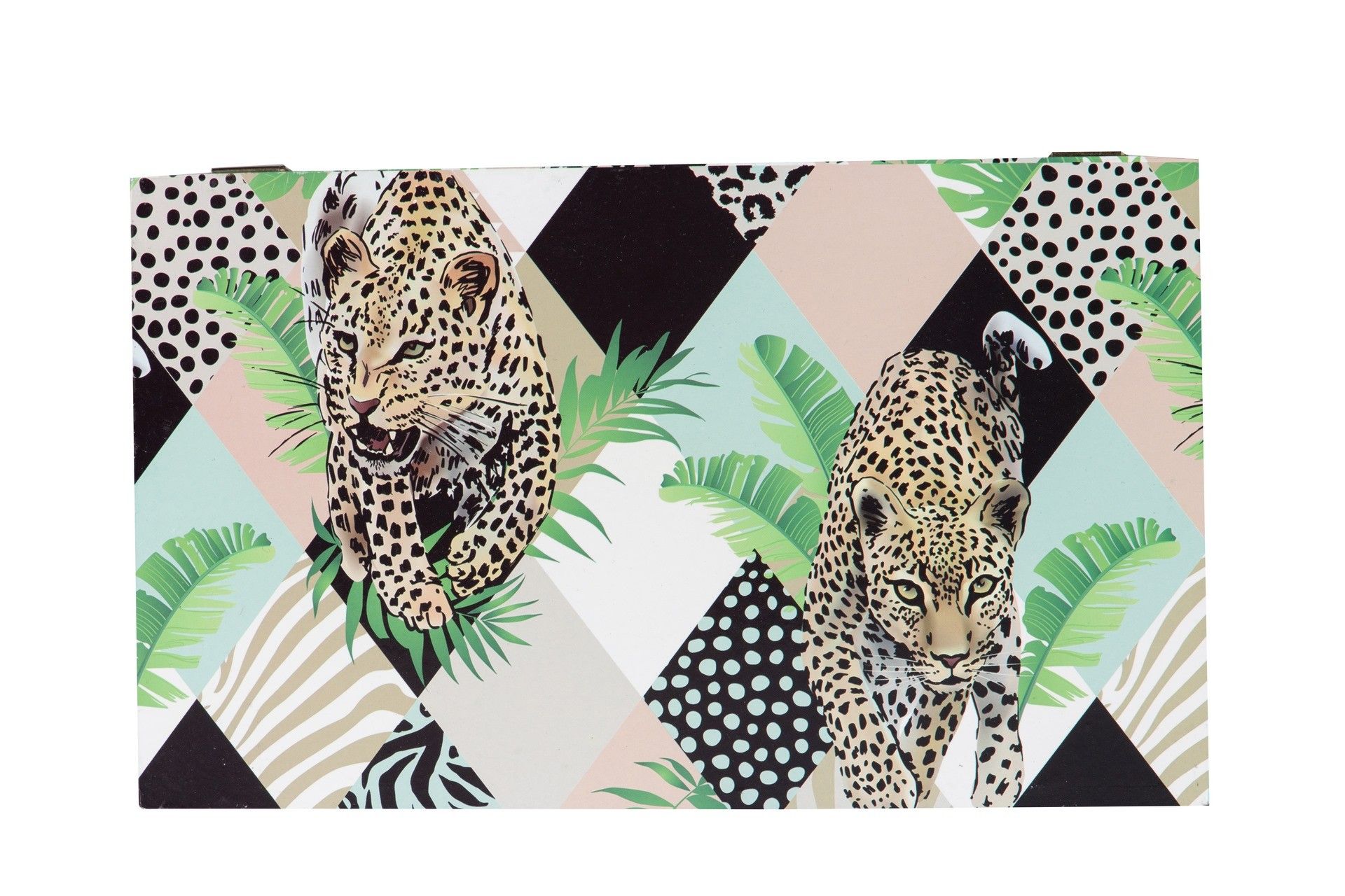 SET 2 LEOPARD BOXES 25x15x11/20x12x8 CM