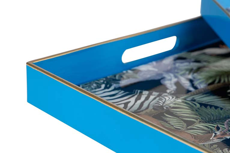 CONJUNTO 2 BANDEJAS SAFARI 47,5x35x4/40x26x3,5 CM