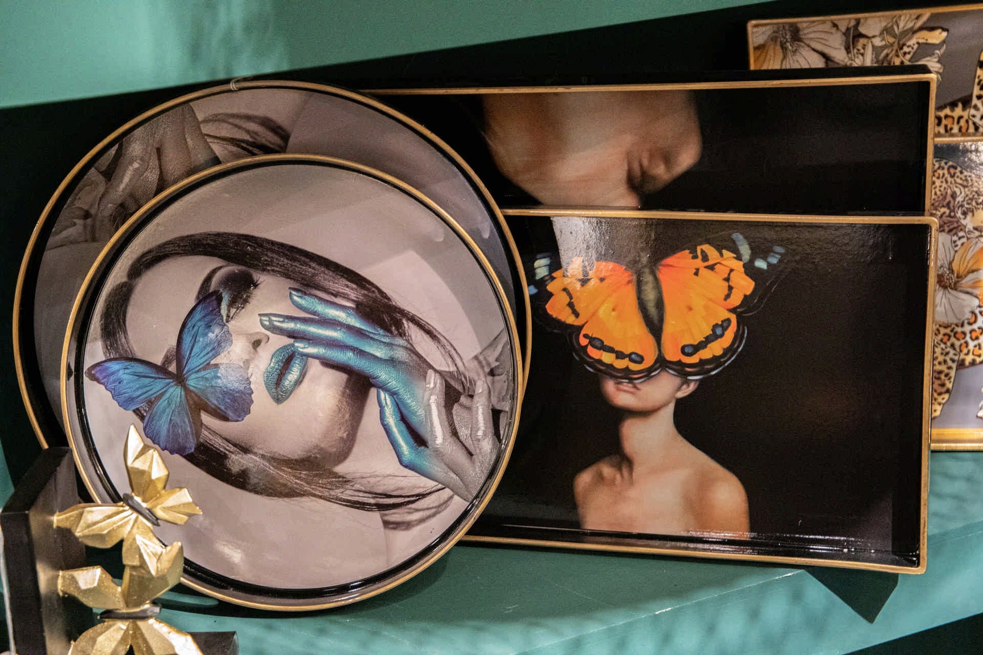 CONJUNTO 2 BANDEJAS PARA RETRATOS 48x35x4/40x26x4 CM