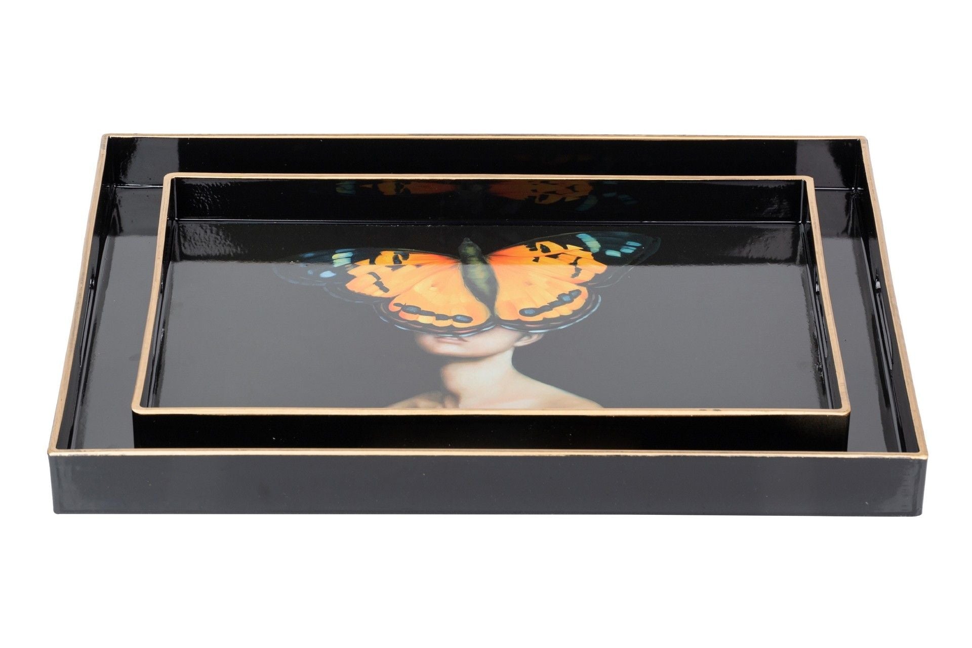 CONJUNTO 2 BANDEJAS PARA RETRATOS 48x35x4/40x26x4 CM