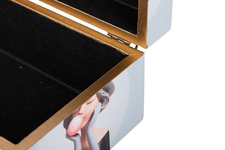 SET OF 2 PORTRAIT BOXES 25x15x11/20x12x8 CM