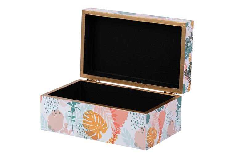 SET 2 FLORAL BOXES 25x15x11/20x12x8 CM
