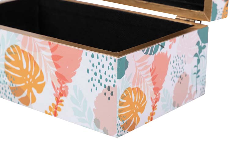 SET 2 FLORAL BOXES 25x15x11/20x12x8 CM