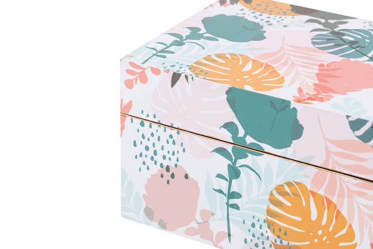 SET 2 FLORAL BOXES 25x15x11/20x12x8 CM