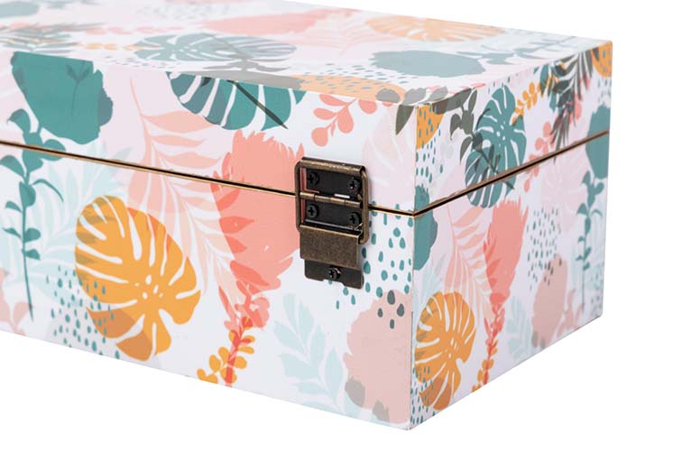 SET 2 FLORAL BOXES 25x15x11/20x12x8 CM