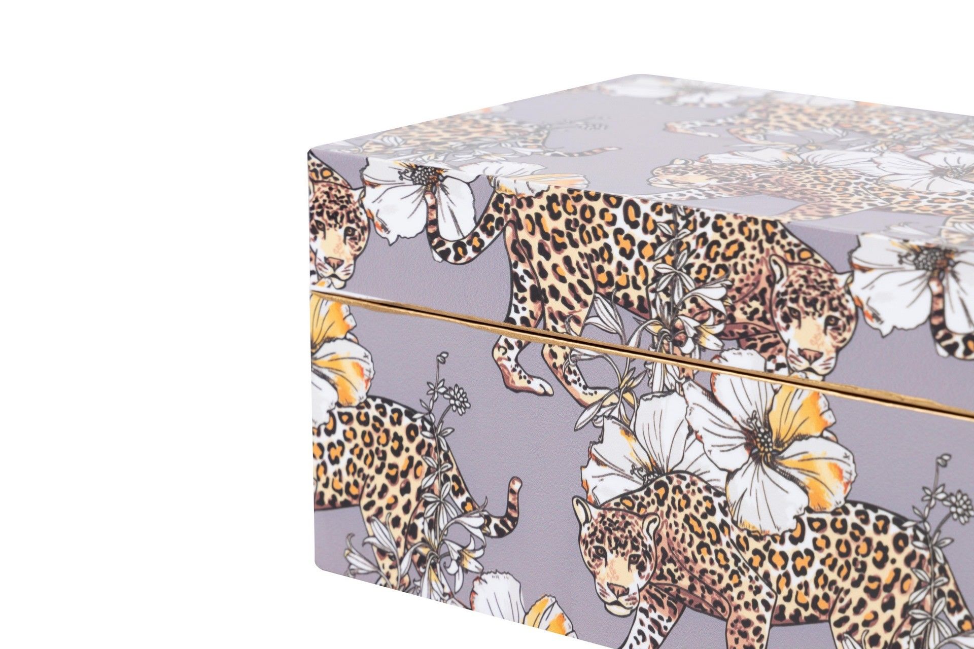 SET 2 LEOPARD BOXES 25x15x11/20x12x8 CM
