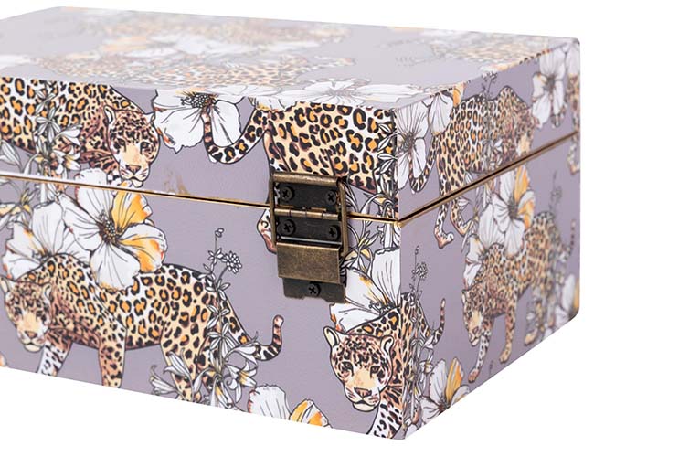 SET 2 CAJAS LEOPARDO 25x15x11/20x12x8 CM