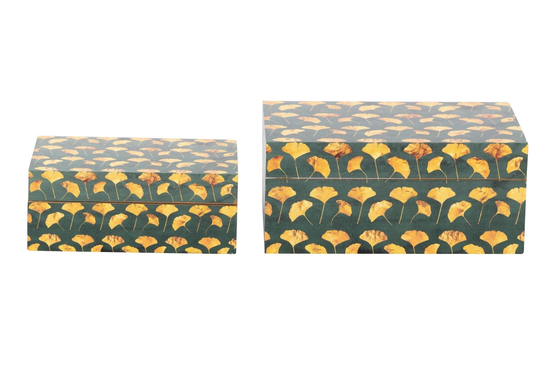 SET 2 FLORAL BOXES 25x15x11/20x12x8 CM