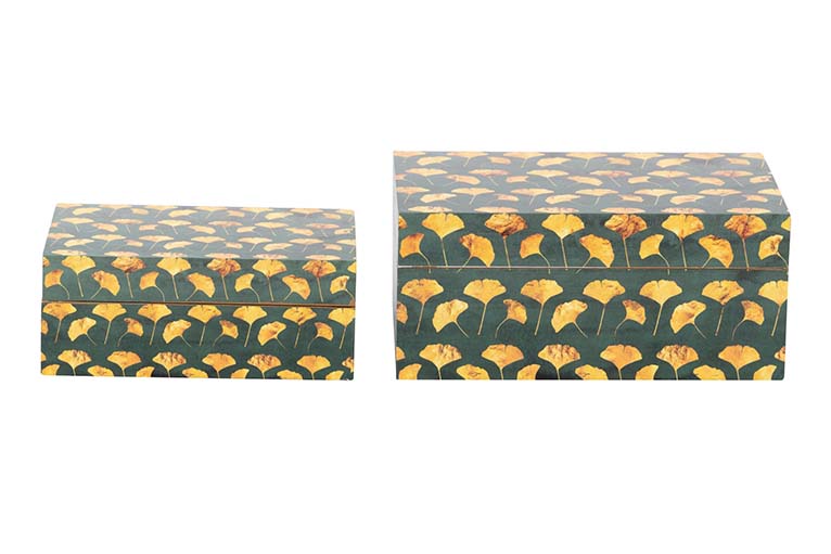 SET 2 CAJAS FLORAL 25x15x11/20x12x8 CM