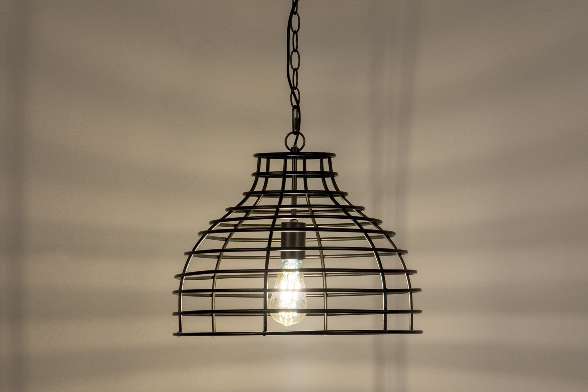 LAMPARA TECHO METAL NEGRO 43x43x32 CM