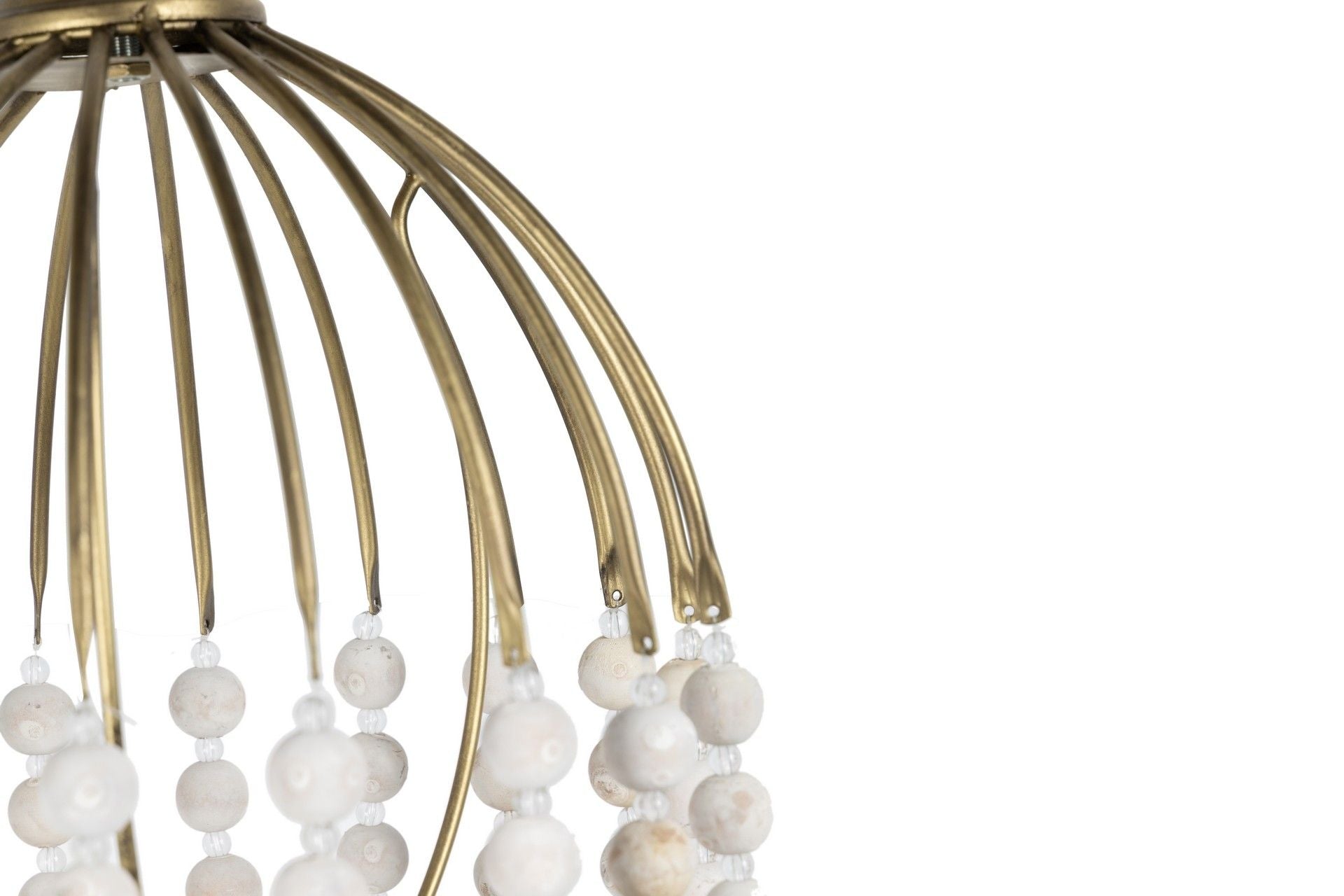 LAMPARA DE PIE BOLAS METAL MADERA 34x35x170 CM
