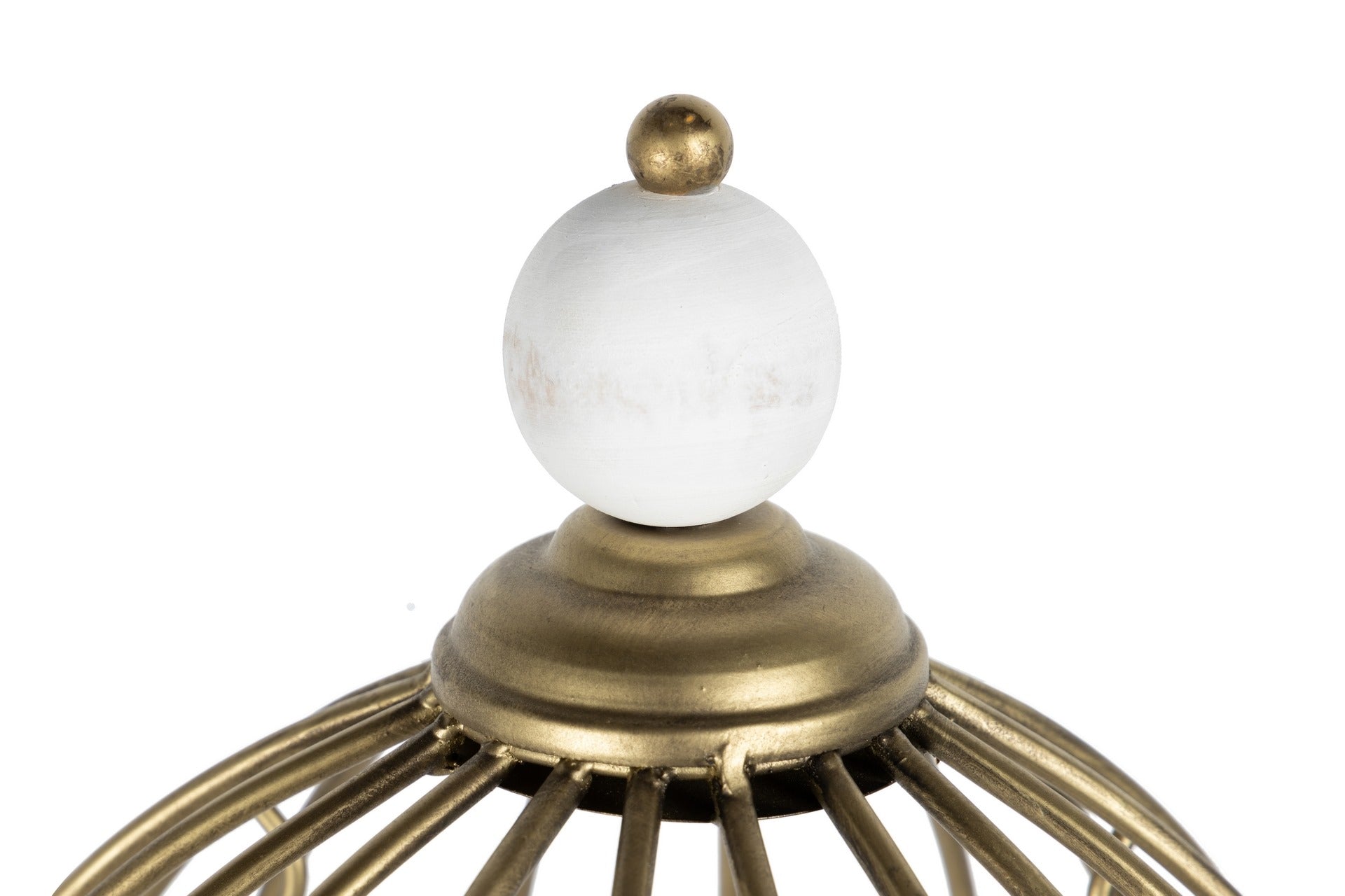 LAMPARA DE PIE BOLAS METAL MADERA 34x35x170 CM