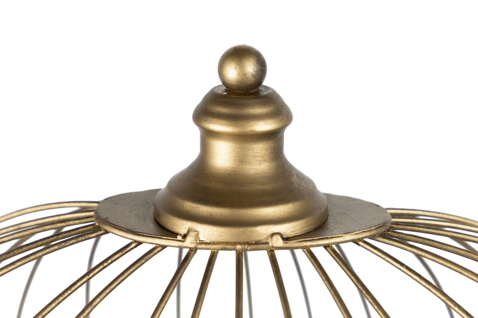LUMINÁRIA DE MESA COM ESFERA DE MADEIRA E METALIZADA 45x26x76 CM