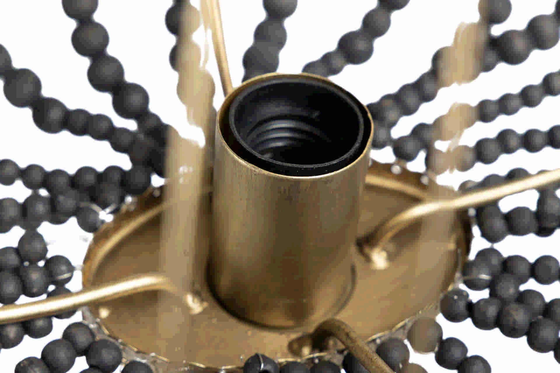 LAMPARA DE PIE BOLAS METAL MADERA 50x30x165 CM