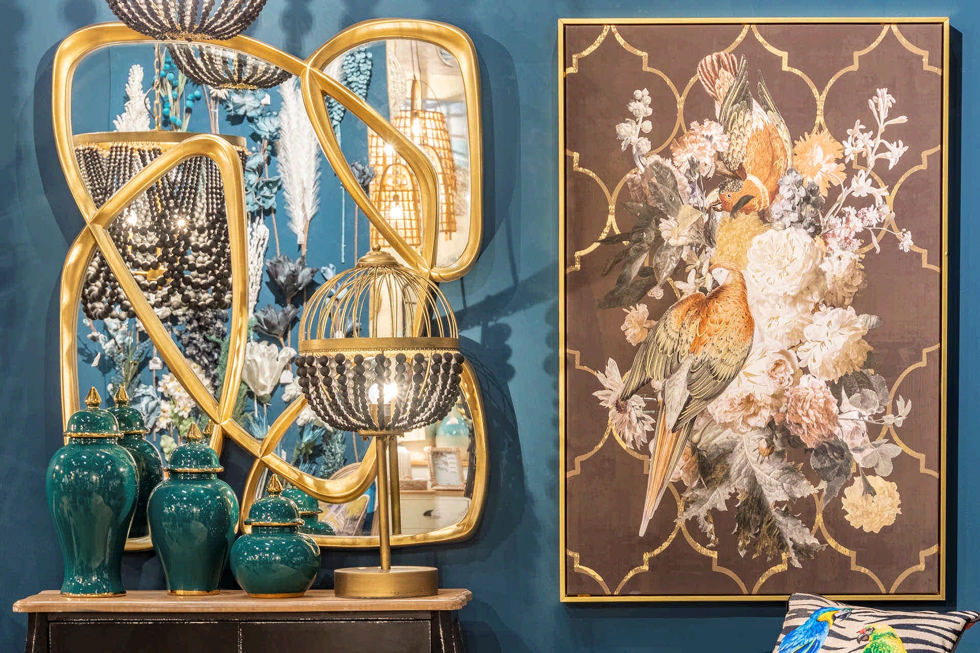 METAL AND WOODEN BALL TABLE LAMP 32x32x70 CM