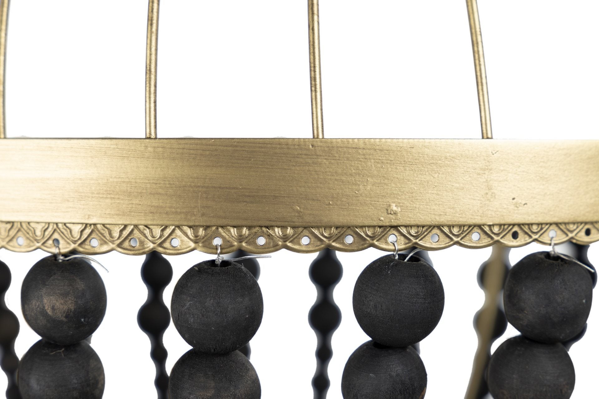 LAMPARA DE PIE BOLAS METAL MADERA 36x36x160 CM