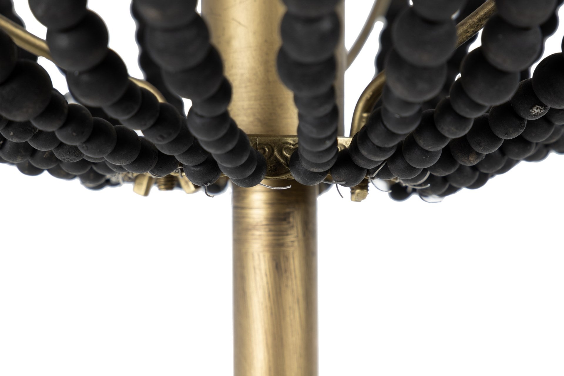 LAMPARA DE PIE BOLAS METAL MADERA 36x36x160 CM