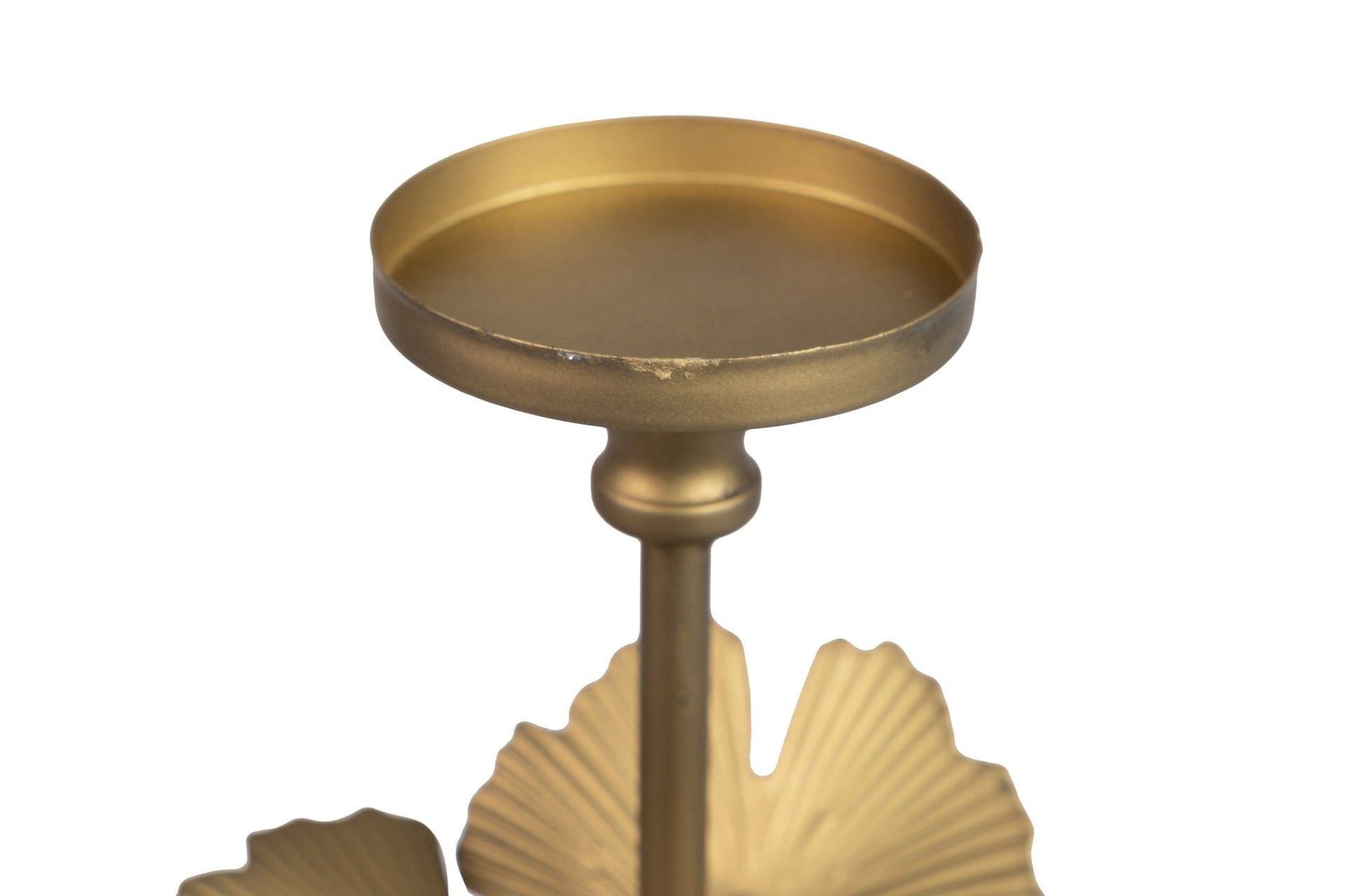 WOOD AND METAL CANDLE HOLDER 14x14x45 CM