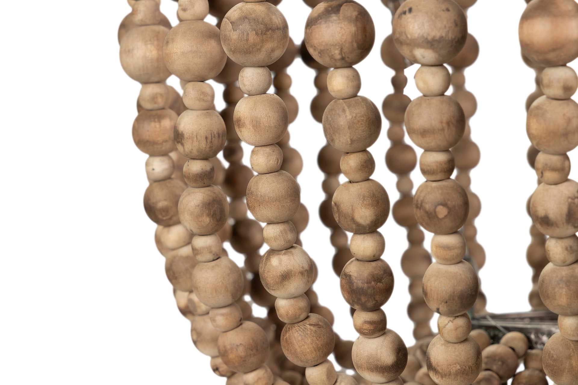 LAMPARA TECHO CADENA BOLAS NATURAL 43x43x70 CM