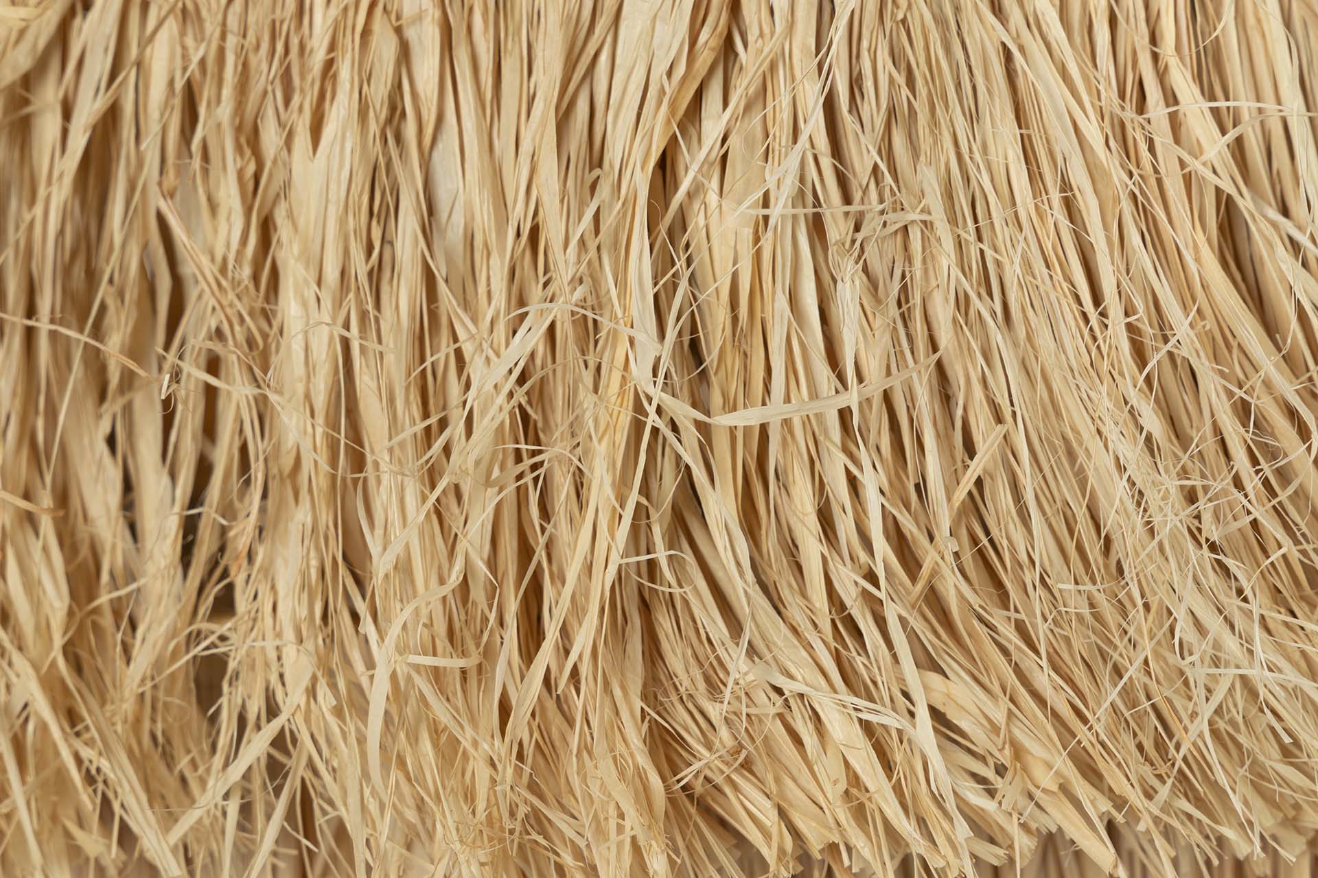 LAMPARA TECHO CADENA BOLAS MADERA RAFIA 51x51x88CM