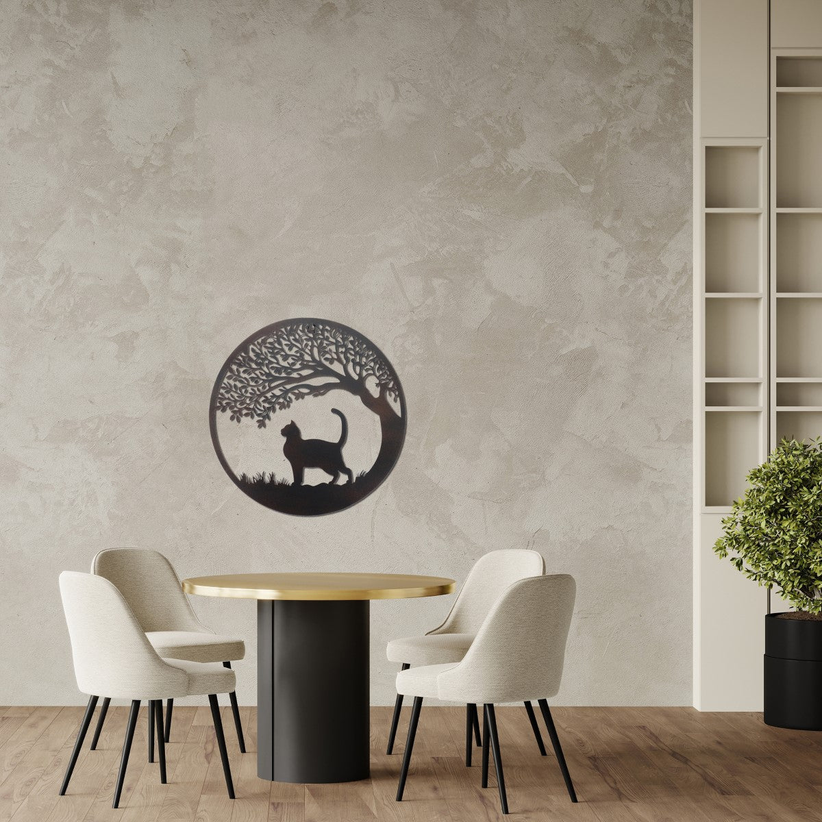 Adorno Parez Arbol C/Gato