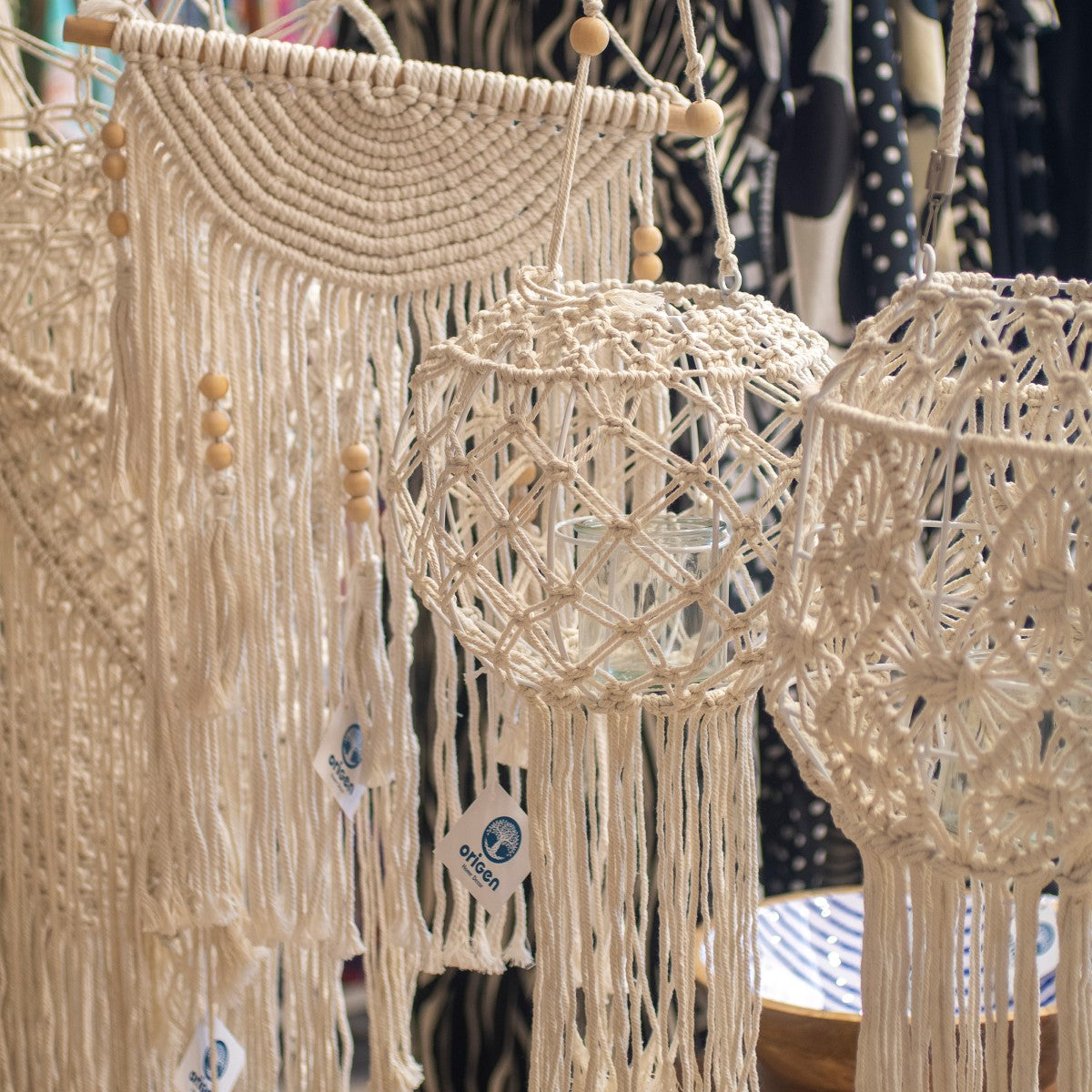 Portavelas Colgante Macrame