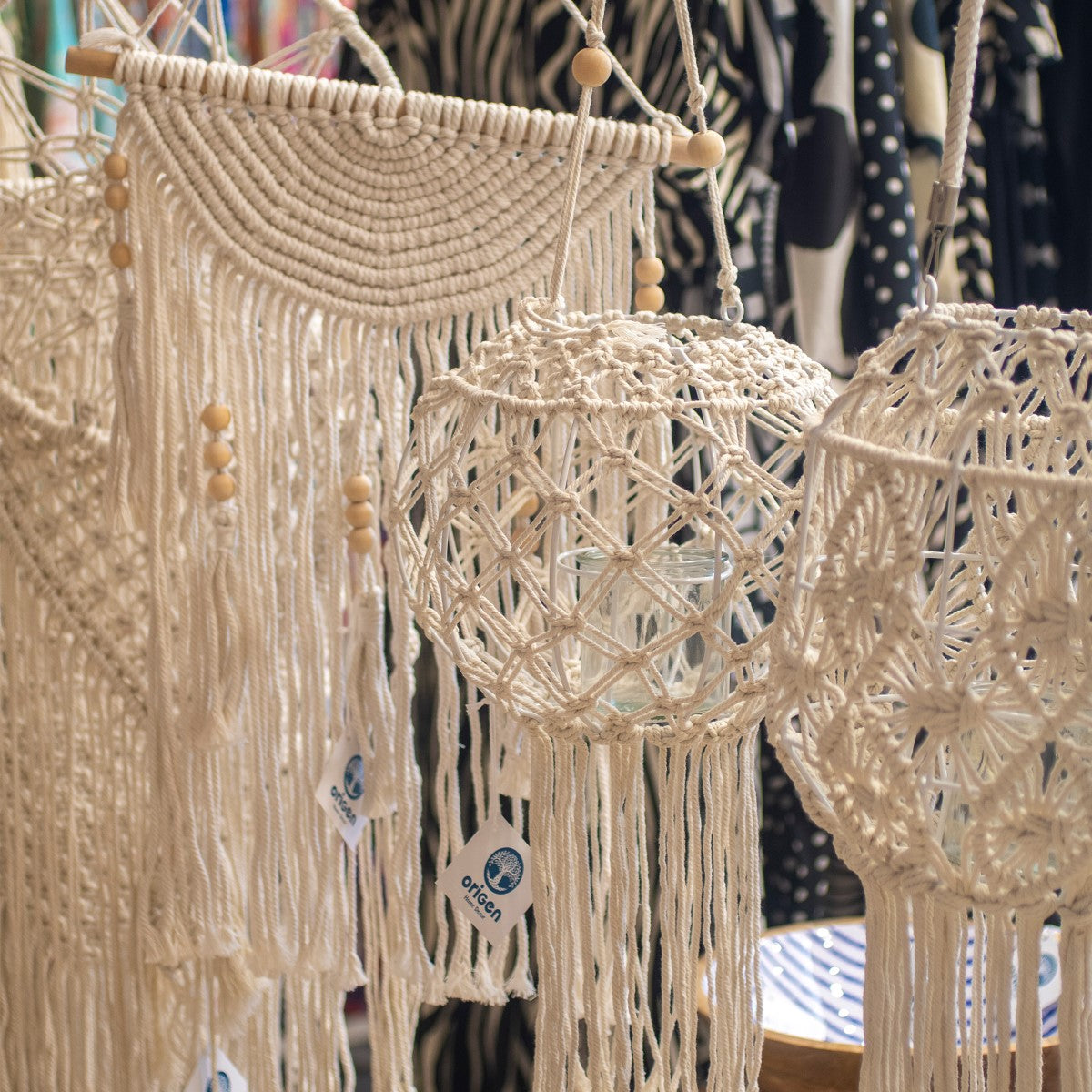 Portavelas Colgante Macrame