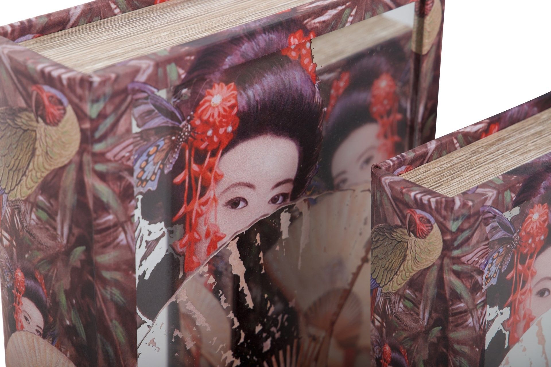 SET OF 2 MIRROR BOOK BOXES 21x7x30 / 16x5x24 CM