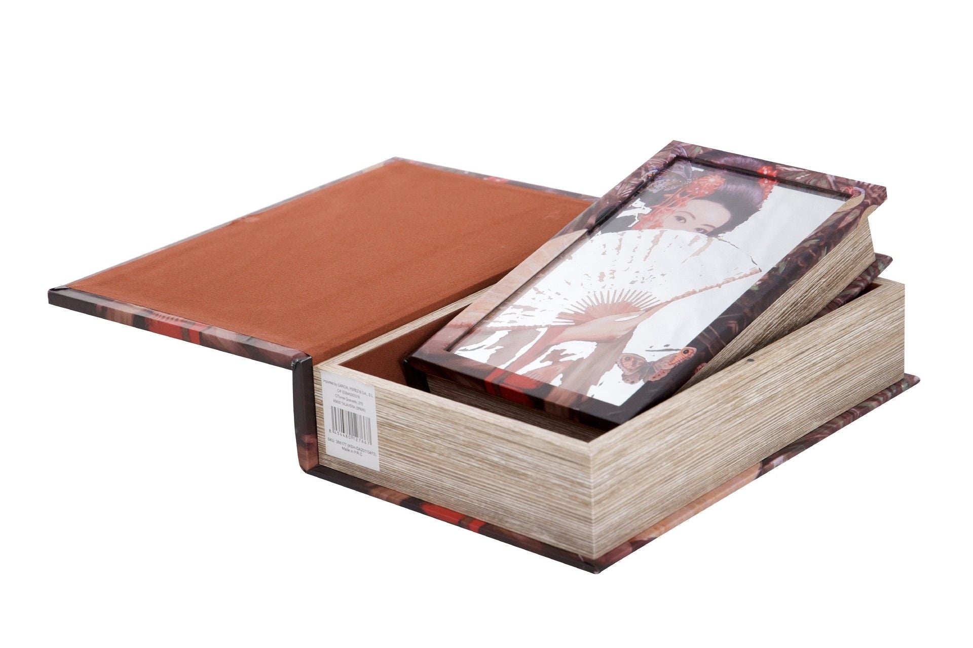 SET OF 2 MIRROR BOOK BOXES 21x7x30 / 16x5x24 CM