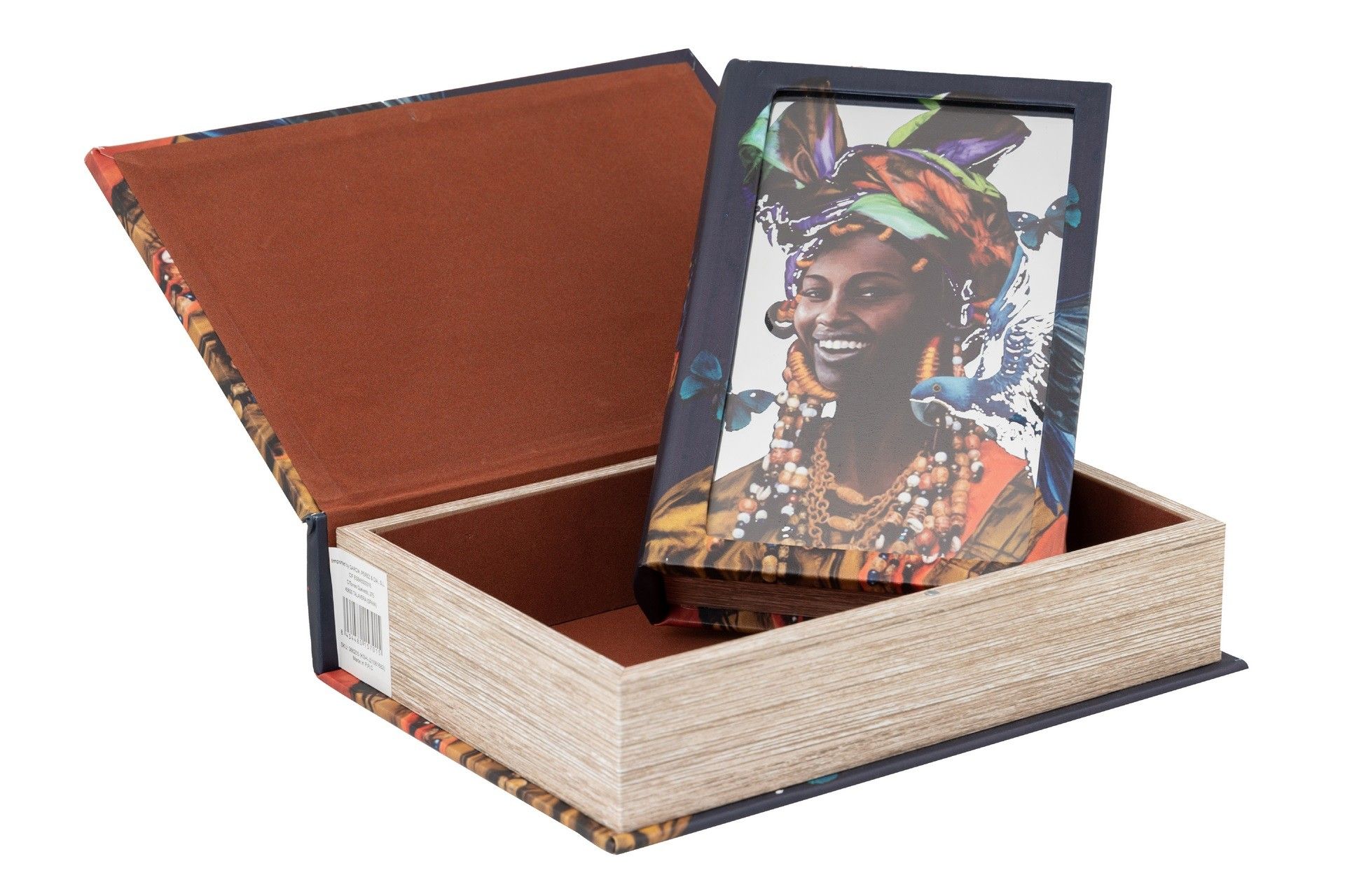 SET OF 2 MIRROR BOOK BOXES 21x7x30 / 16x5x24 CM