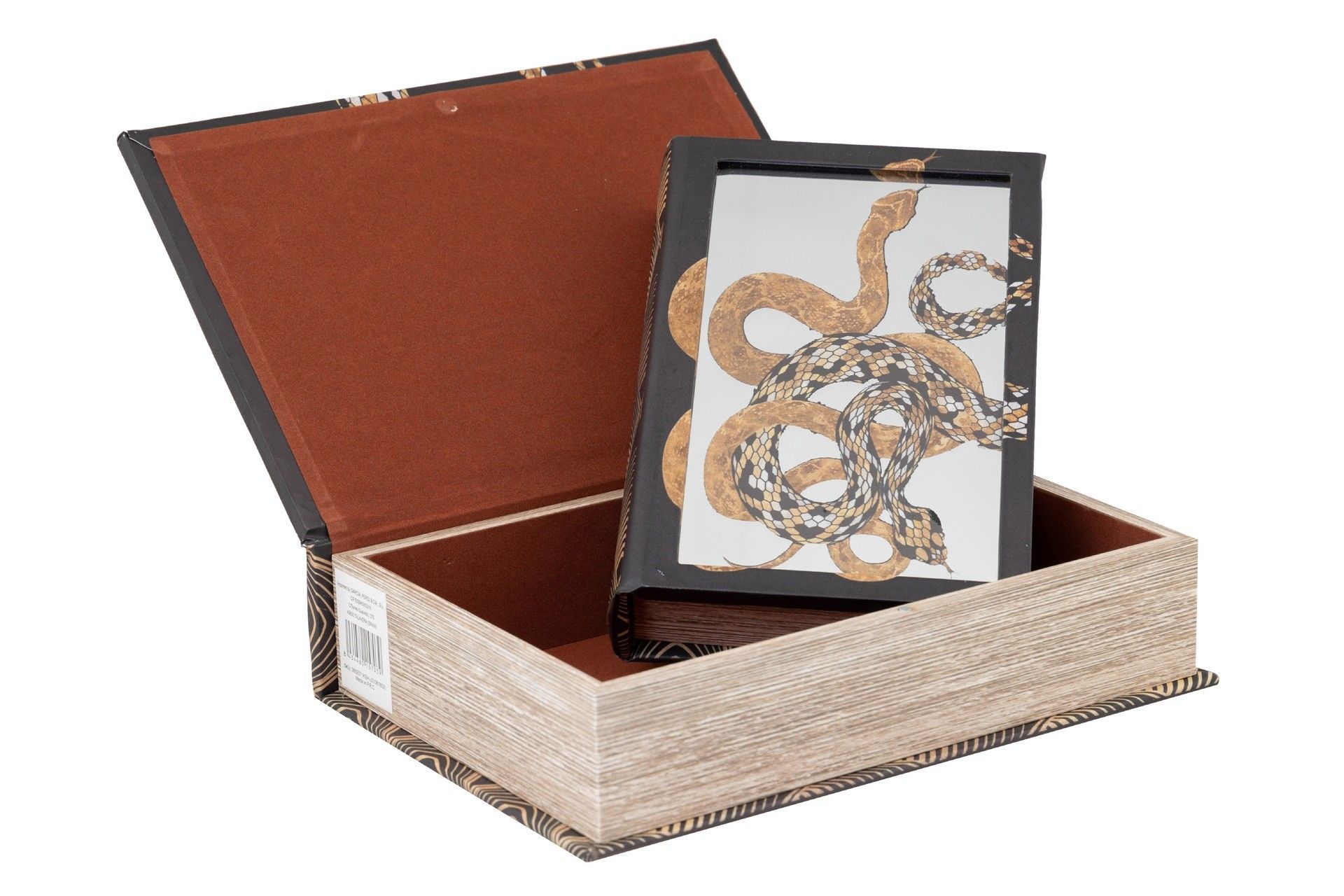 SET OF 2 MIRROR BOOK BOXES 21x7x30 / 16x5x24 CM