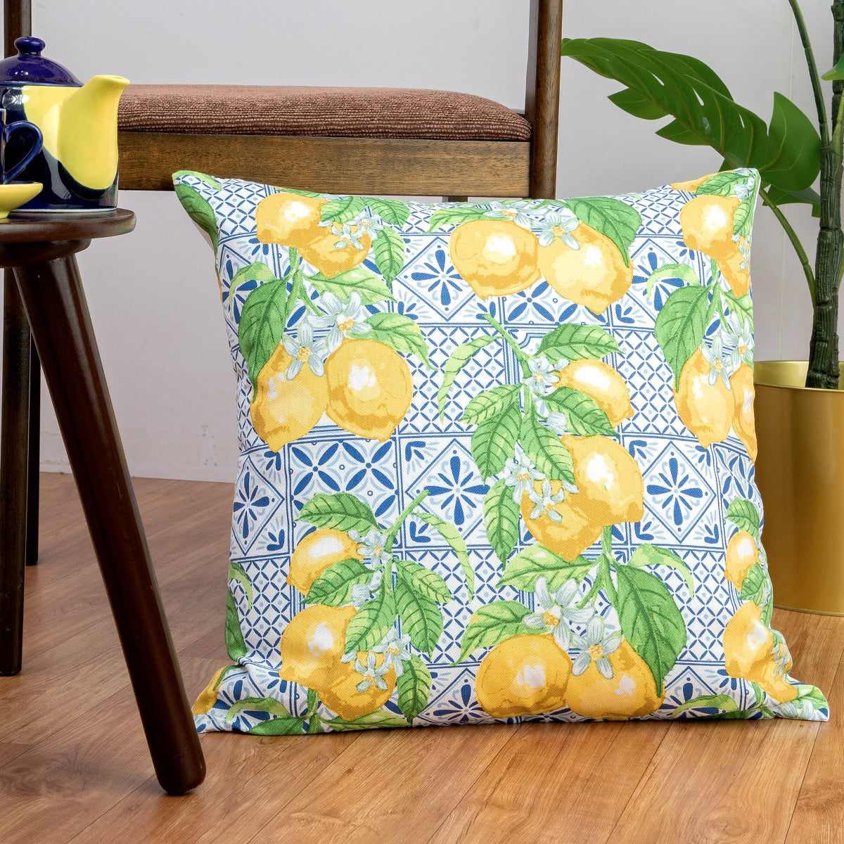 Lemon Cushion With Filling 45X45Cm