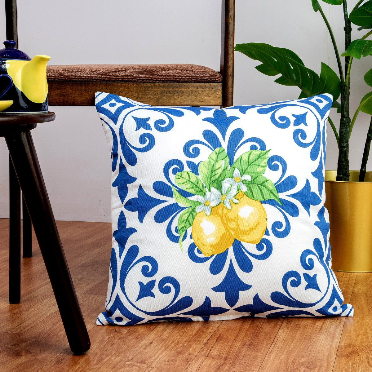 Lemon Cushion With Filling 45X45Cm