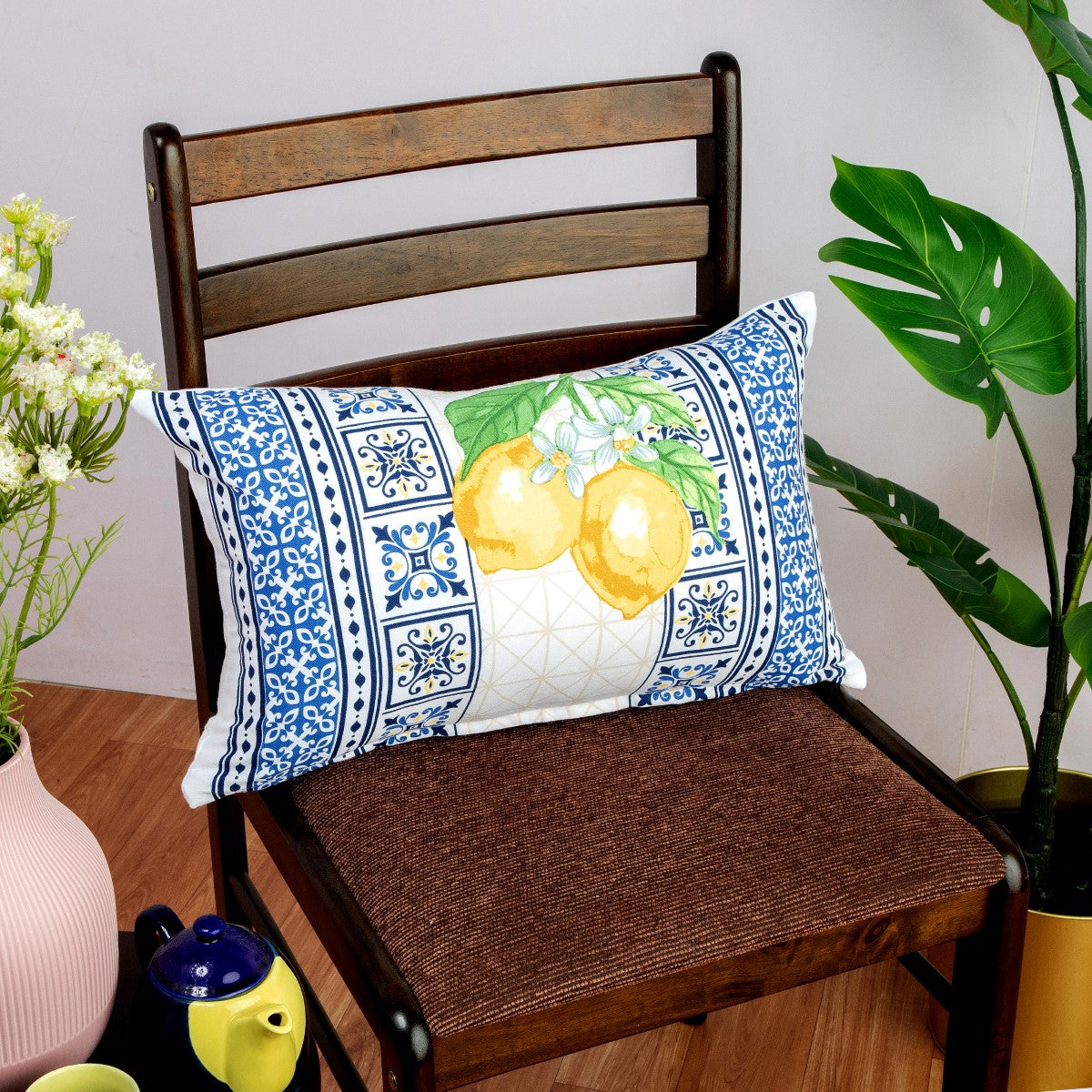 Lemon Cushion With Filling 30X50Cm