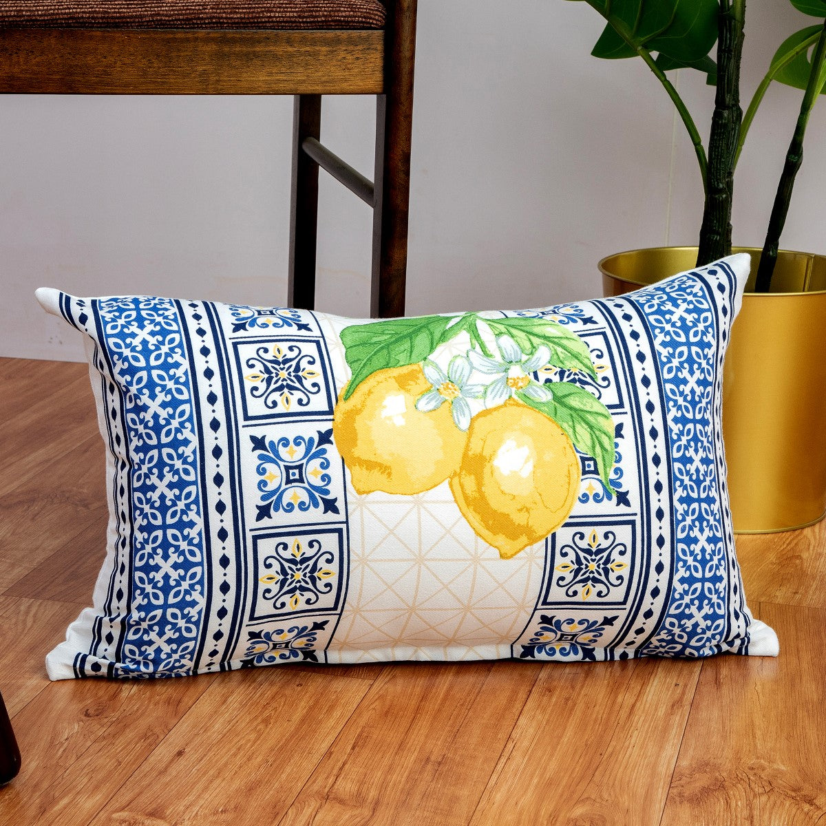 Lemon Cushion With Filling 30X50Cm